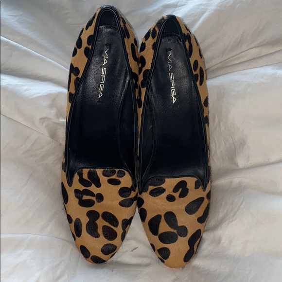 🖤Via Spiga Pumps Cheetah Fur Faux 🧡 - Picture 3 of 4